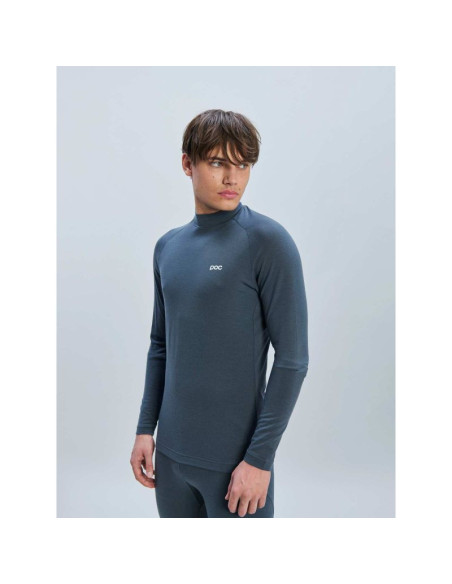 Koszulka rowerowa poc m's layer merino mock neck jersey szara