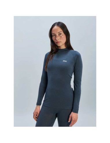 Koszulka rowerowa poc w's layer merino mock neck jersey szara
