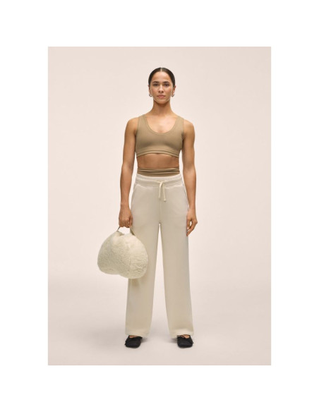 Spodnie damskie casall peachy straight leg jogger kolor biały