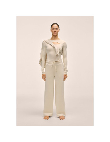 Spodnie damskie casall peachy straight leg jogger kolor biały