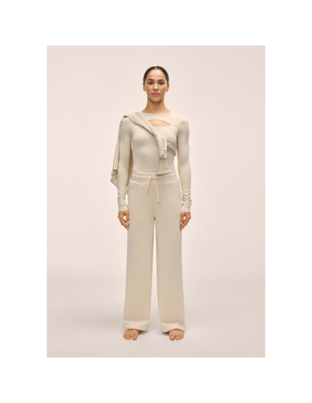 Spodnie damskie casall peachy straight leg jogger kolor biały
