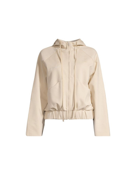 Kurtka damska casall aria zip hoodie jacket kolor beżowy