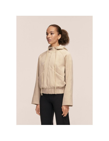 Kurtka damska casall aria zip hoodie jacket kolor beżowy