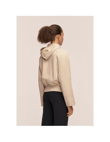 Kurtka damska casall aria zip hoodie jacket kolor beżowy