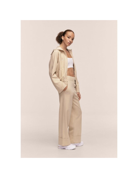 Spodnie damskie casall aria turn up straight jogger kolor beżowy