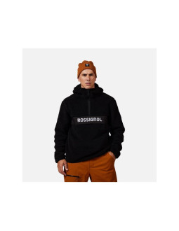 Bluza męska męska rossignol alltrack anorak fleece czarna