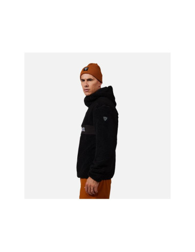 Bluza męska męska rossignol alltrack anorak fleece czarna