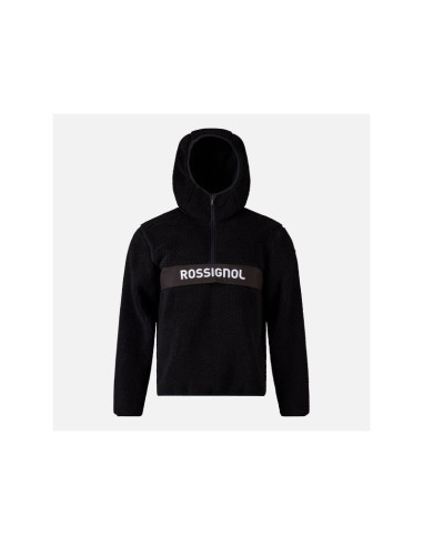 Bluza męska męska rossignol alltrack anorak fleece czarna