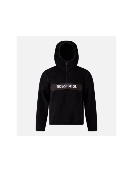 Bluza męska męska rossignol alltrack anorak fleece czarna