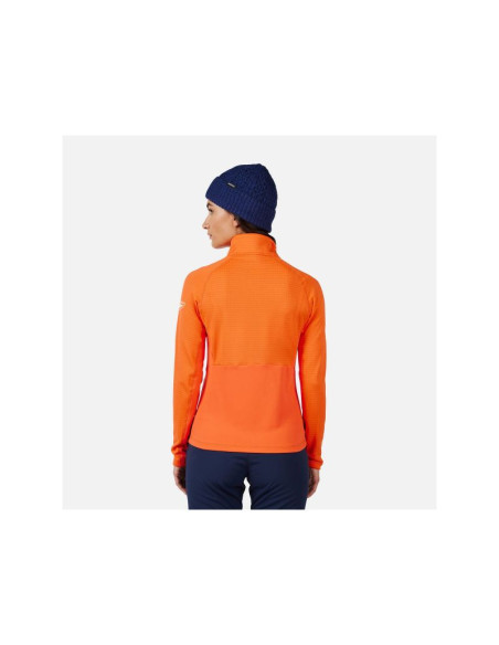 Bluza damska rossignol w blackside mix hz fleece pomarańczowa