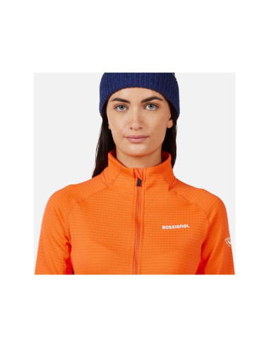 Bluza damska rossignol w blackside mix hz fleece pomarańczowa