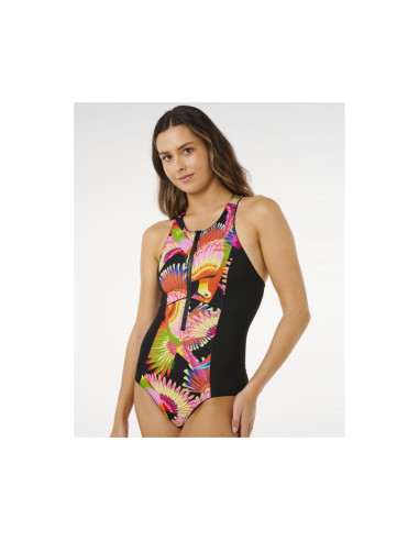 Kostium damski rip curl mirage zip front one piece multikolor