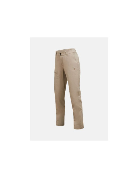 Spodnie damskie peak performance w iconiq pants kolor beżowy
