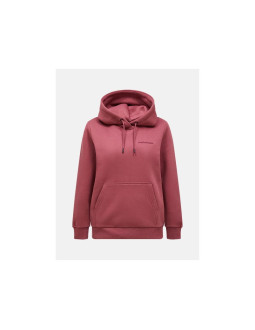 Bluza damska peak performance w original small logo hood kolor czerwony