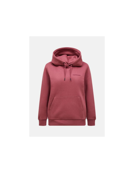 Bluza damska peak performance w original small logo hood kolor czerwony