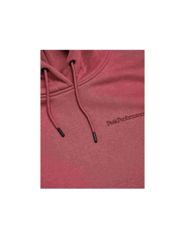 Bluza damska peak performance w original small logo hood kolor czerwony
