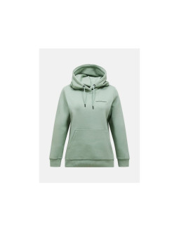 Bluza damska peak performance w original small logo hood kolor zielony