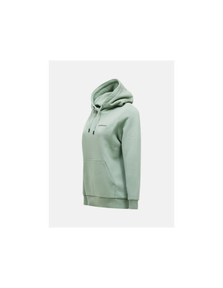 Bluza damska peak performance w original small logo hood kolor zielony