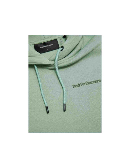 Bluza damska peak performance w original small logo hood kolor zielony