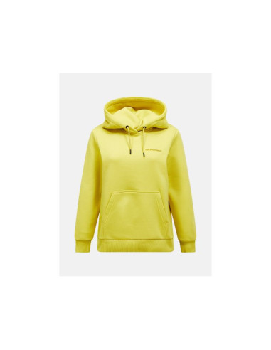 Bluza damska peak performance w original small logo hood kolor żółty