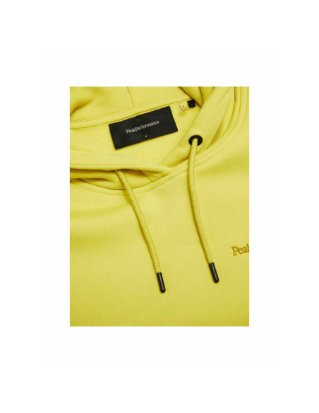 Bluza damska peak performance w original small logo hood kolor żółty