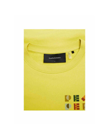 Bluza damska peak performance w terry graphic crew kolor żółty