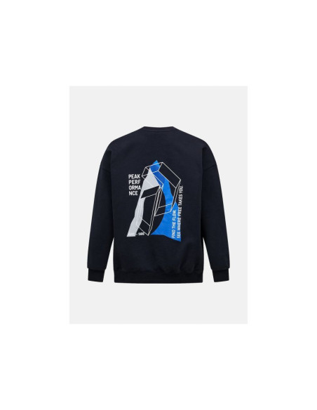 Bluza męska peak performance m terry graphic crew kolor czarny
