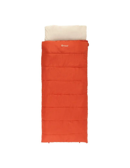 Outwell contour lux dorosły śpiwór prostokątny poliester czerwony