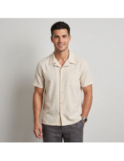 Koszula plażowa boss vida_shirt avorio (50540154-131) 2