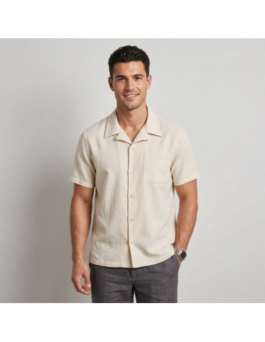 Koszula plażowa boss vida_shirt avorio (50540154-131)