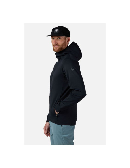 Bluza męska rossignol mid layer thin fz czarna