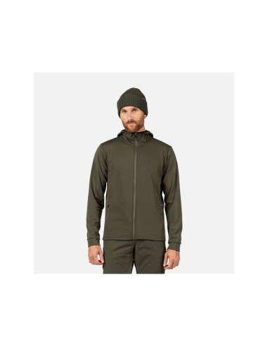 Bluza męska rossignol mid layer stretch hoodie zielona