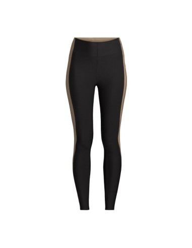 Legginsy treningowe damskie casall shaped block high waist tights kolor czarny