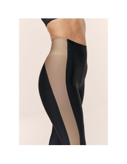 Legginsy treningowe damskie casall shaped block high waist tights kolor czarny 2