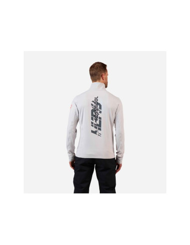 Bluza męska męska rossignol hero mid layer stretch jkt szara