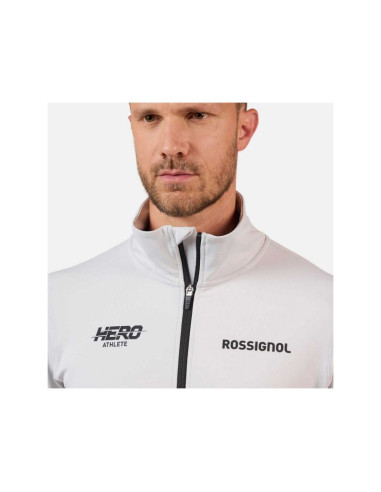 Bluza męska męska rossignol hero mid layer stretch jkt szara