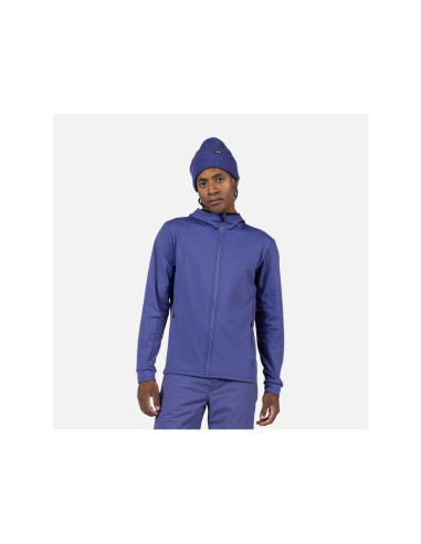Bluza męska rossignol mid layer stretch hoodie niebieska