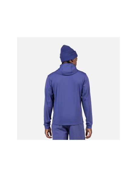 Bluza męska rossignol mid layer stretch hoodie niebieska
