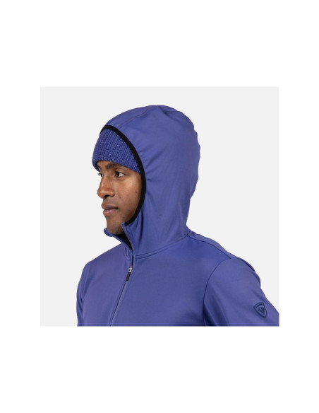 Bluza męska rossignol mid layer stretch hoodie niebieska