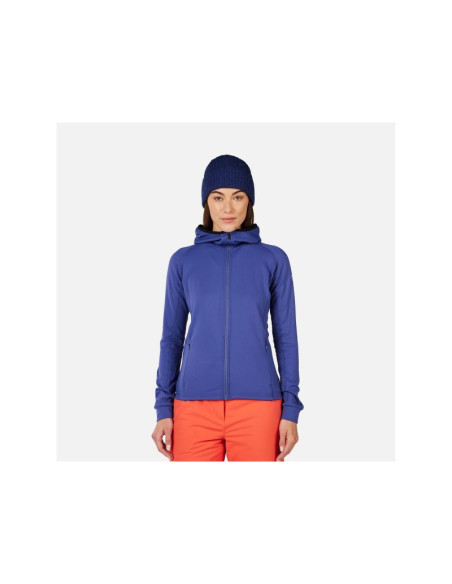 Bluza damska rossignol w mid layer thin fz niebieska