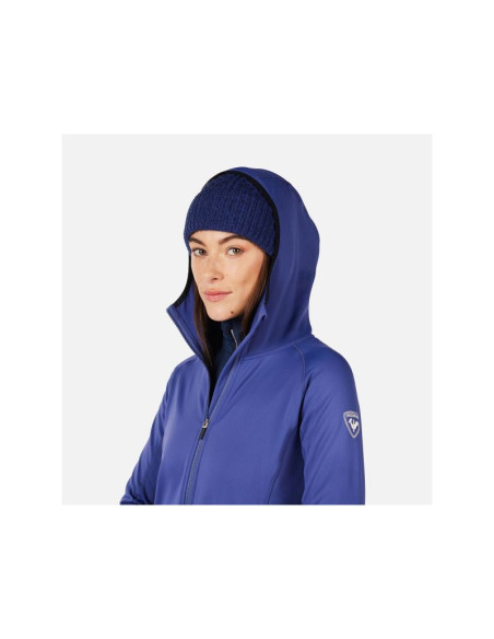 Bluza damska rossignol w mid layer thin fz niebieska