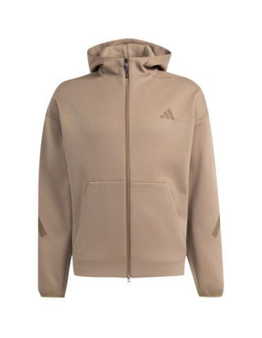 Bluza męska adidas z.n.e. full zip beżowa kf3828