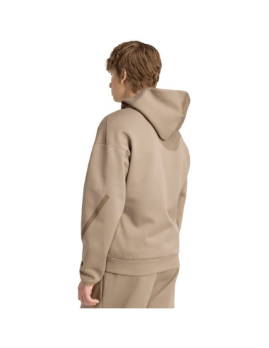 Bluza męska adidas z.n.e. full zip beżowa kf3828