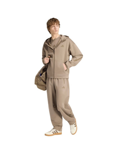 Bluza męska adidas z.n.e. full zip beżowa kf3828