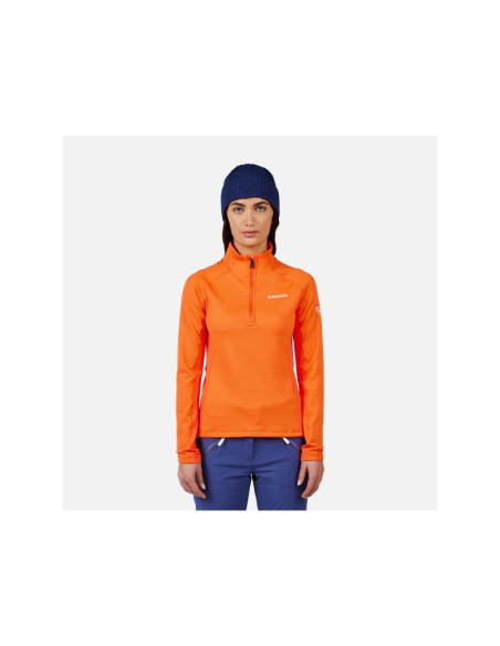 Bluza damska rossignol w blackside mix hz fleece pomarańczowa