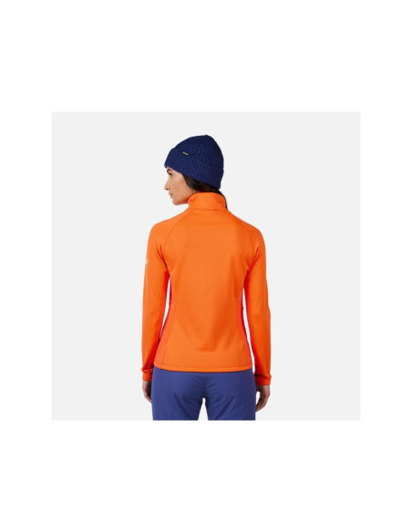 Bluza damska rossignol w blackside mix hz fleece pomarańczowa