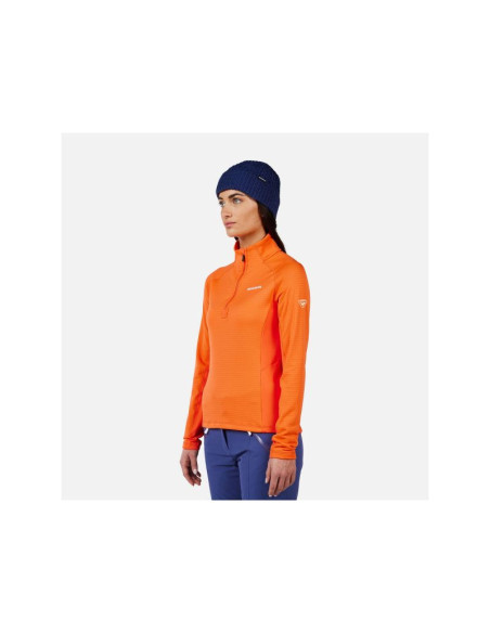 Bluza damska rossignol w blackside mix hz fleece pomarańczowa