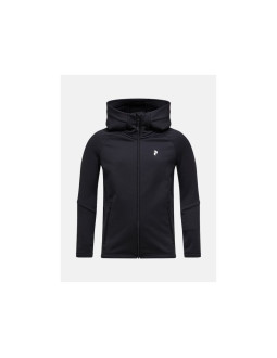 Bluza juniorska peak performance jr rider essentials zip hood kolor czarny