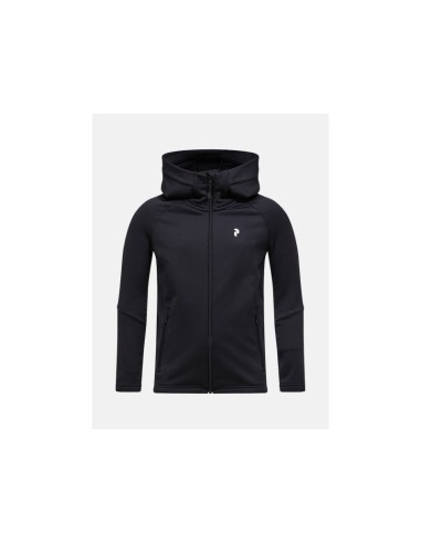 Bluza juniorska peak performance jr rider essentials zip hood kolor czarny