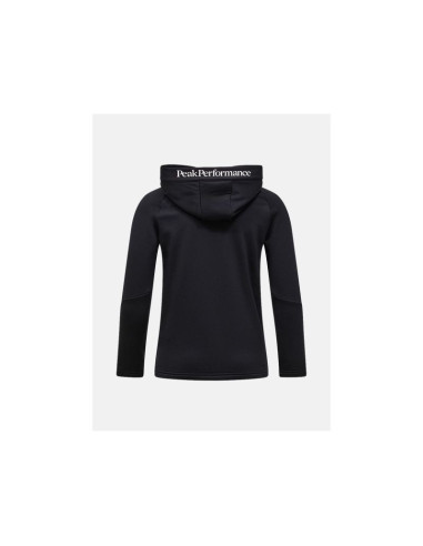 Bluza juniorska peak performance jr rider essentials zip hood kolor czarny